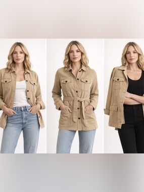 Ralph Lauren Beige Utility Jacket with Patch Pockets, mint condition